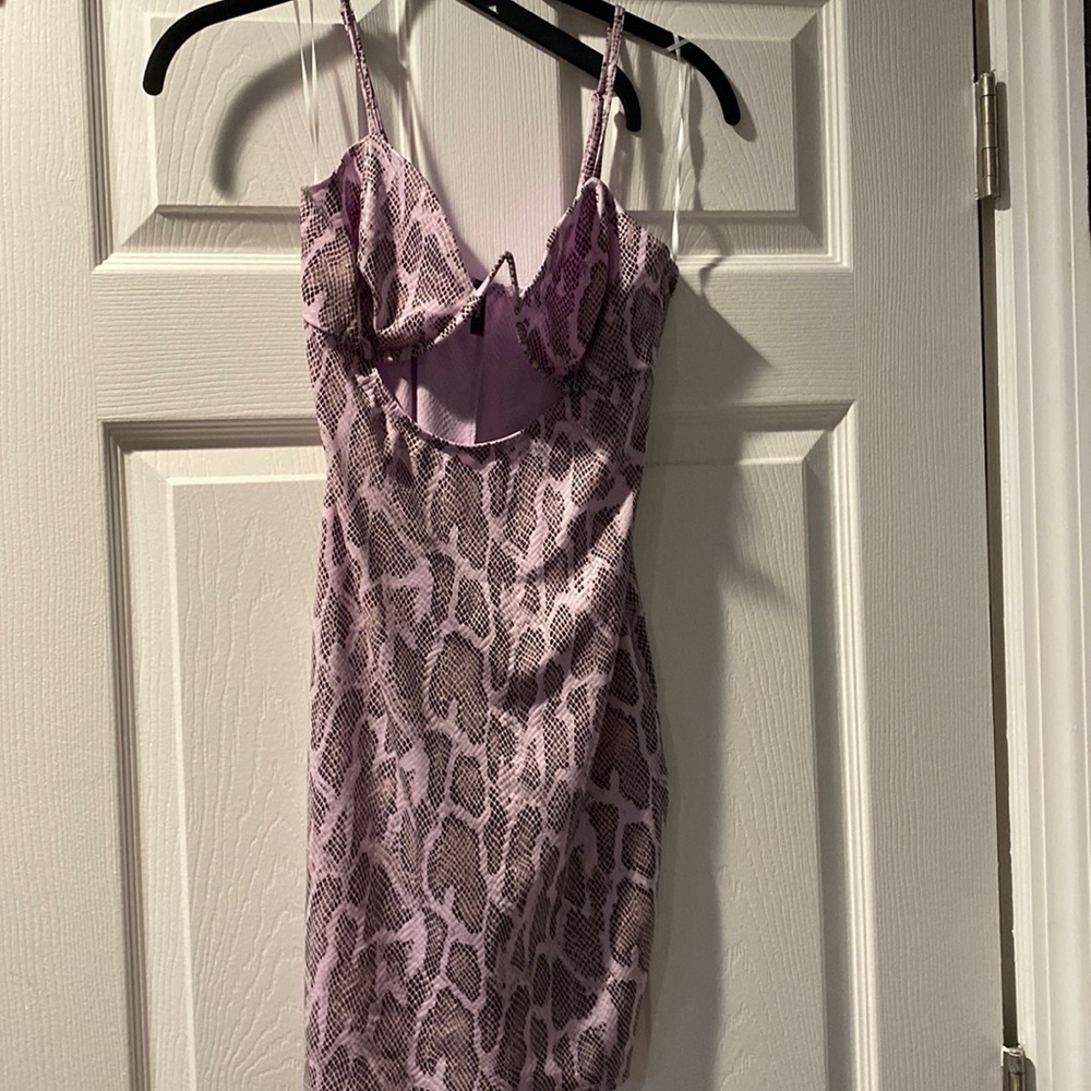 Purple snake skin dress